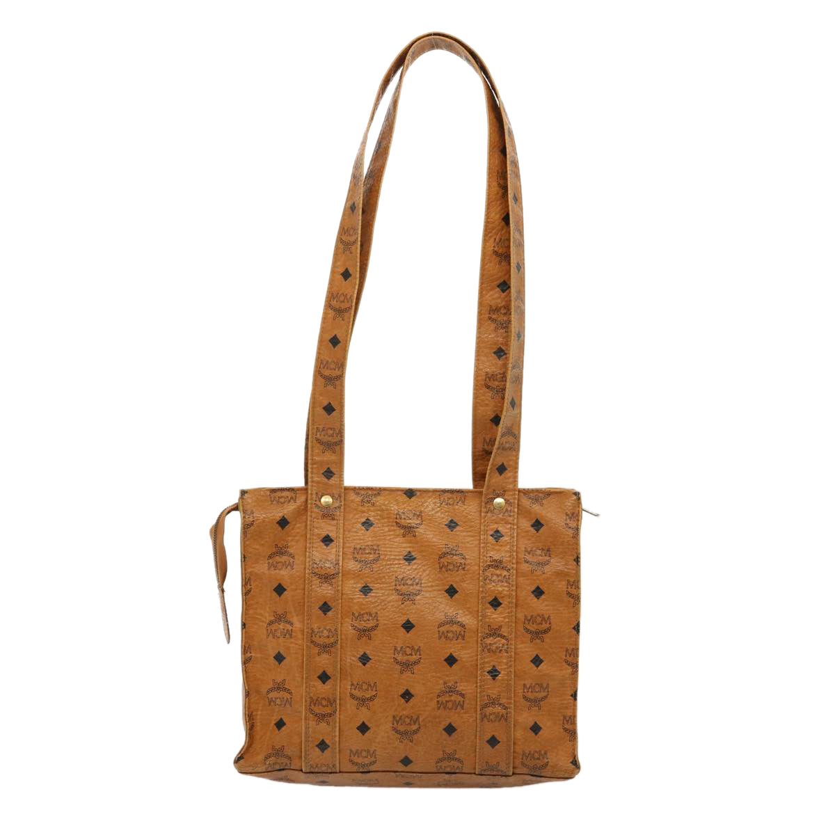 MCM Vicetos Logogram Tote Bag PVC Brown Auth 74571