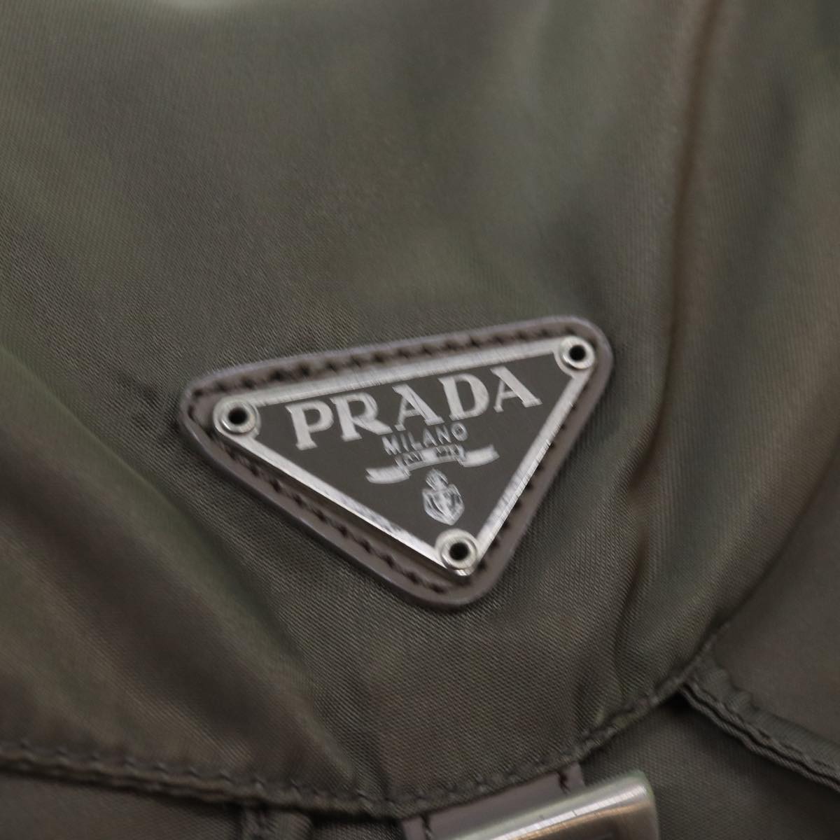 PRADA Backpack Nylon Brown Auth 74574