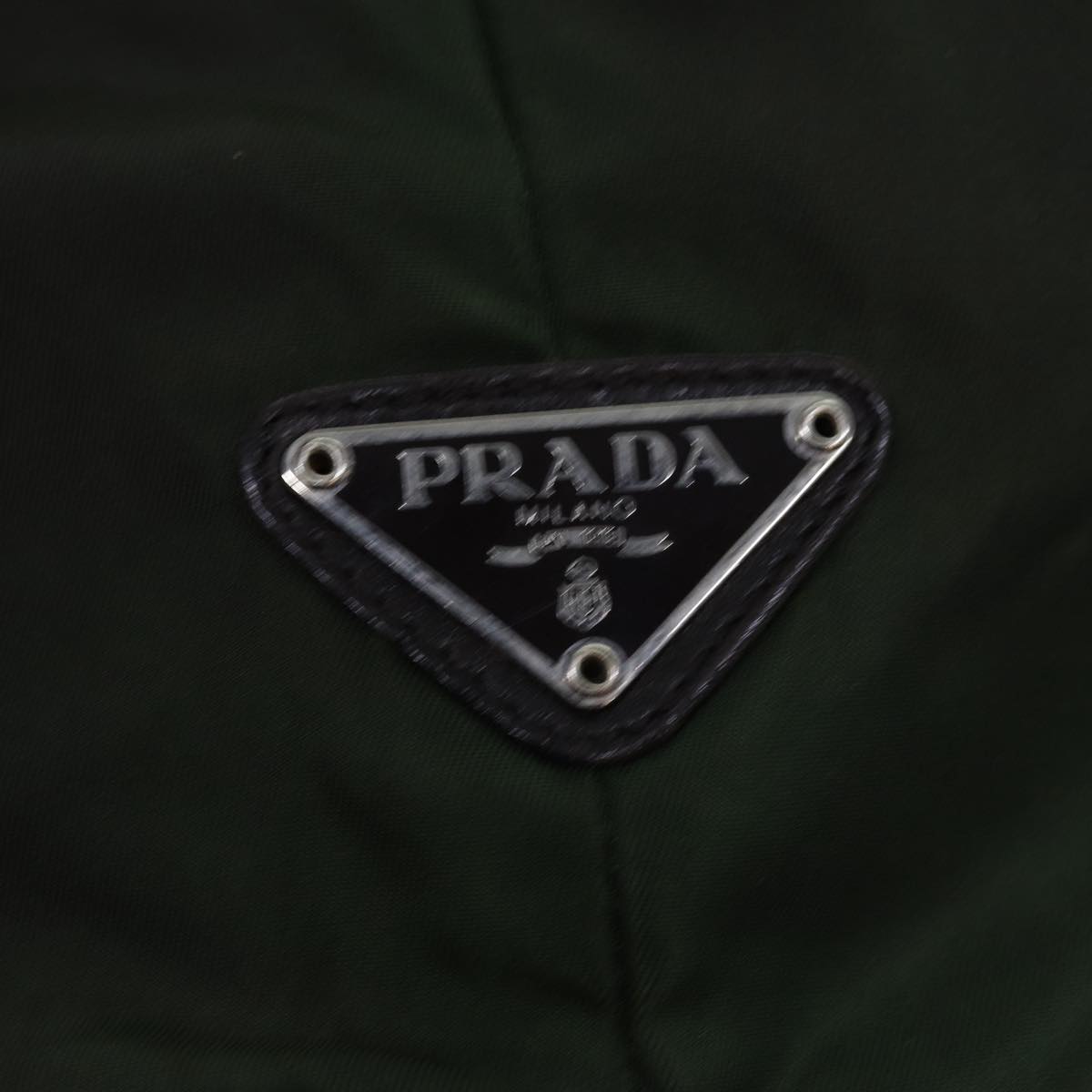 PRADA Backpack Nylon Khaki Auth 74576