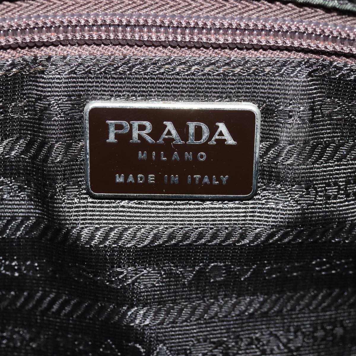 PRADA Backpack Nylon Khaki Auth 74576