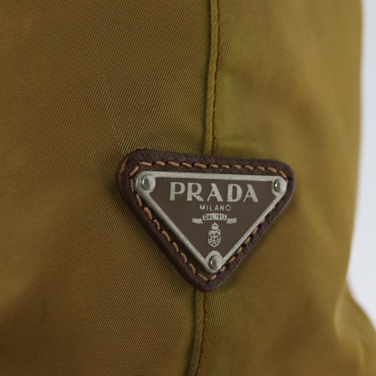 PRADA Hand Bag Nylon 2way Brown Auth 74577