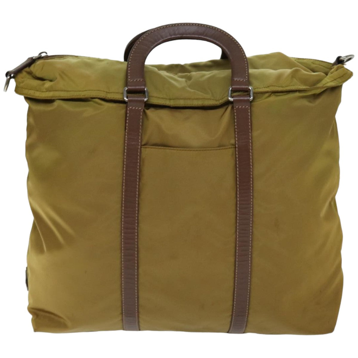 PRADA Hand Bag Nylon 2way Brown Auth 74577 - 0