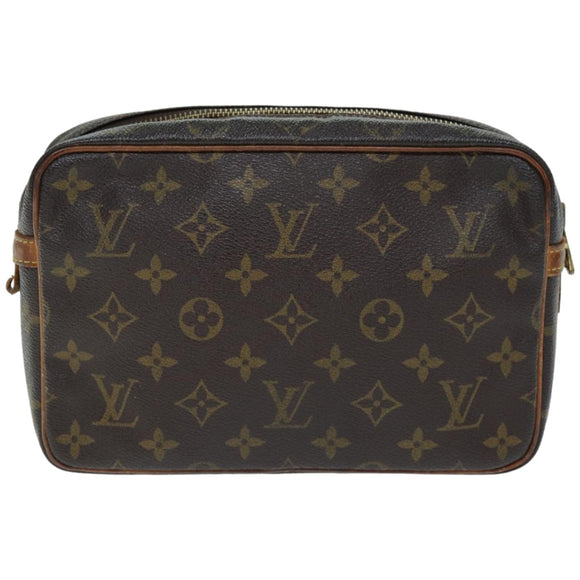 LOUIS VUITTON Monogram Compiegne 23 Clutch Bag M51847 LV Auth 74580