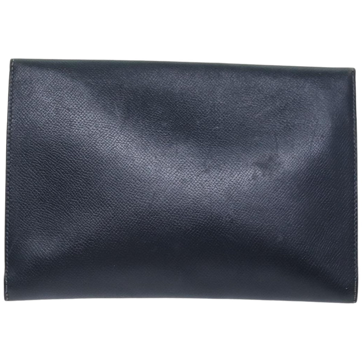 HERMES Pochetto Rio Pouch Leather Navy Auth 74590