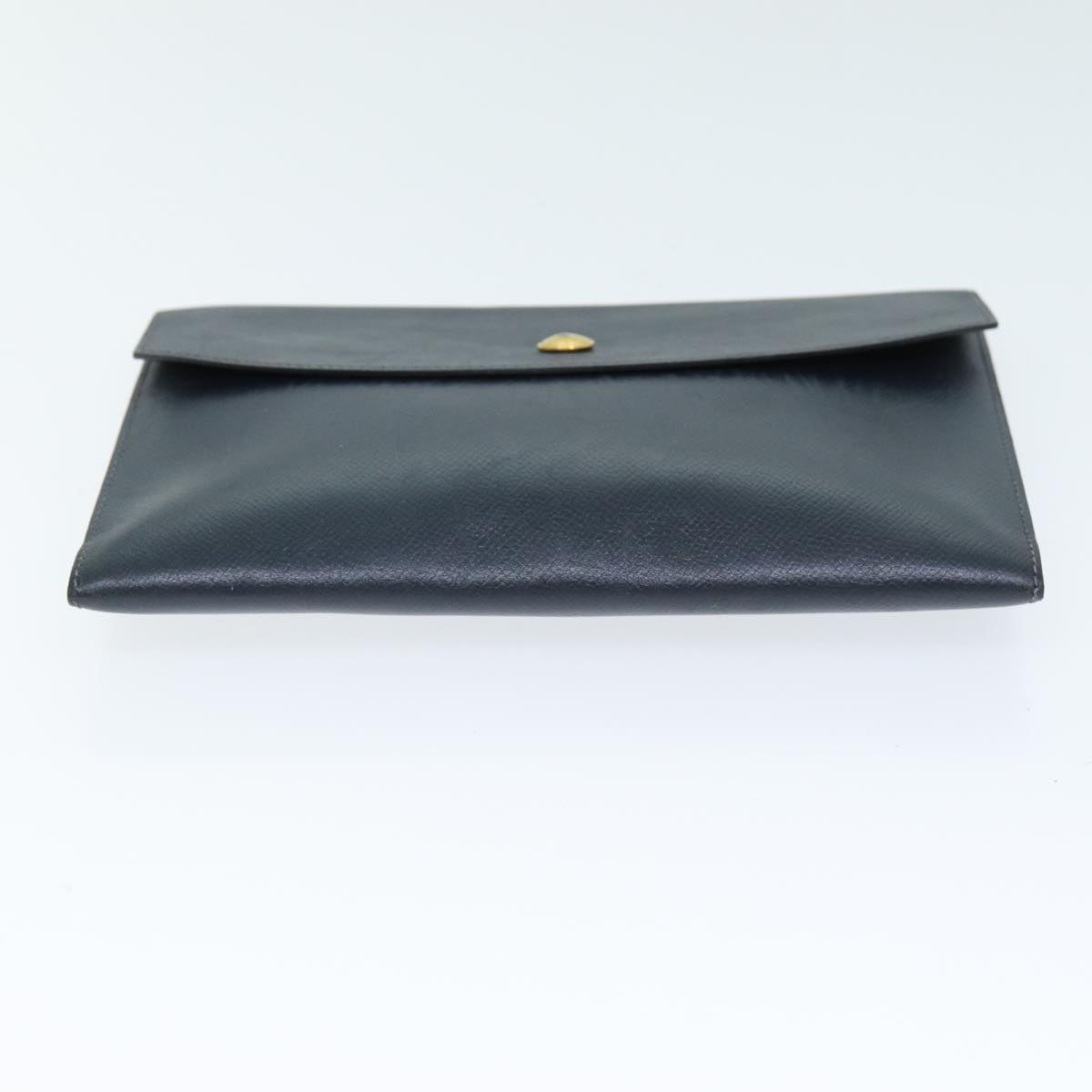 HERMES Pochetto Rio Pouch Leather Navy Auth 74590