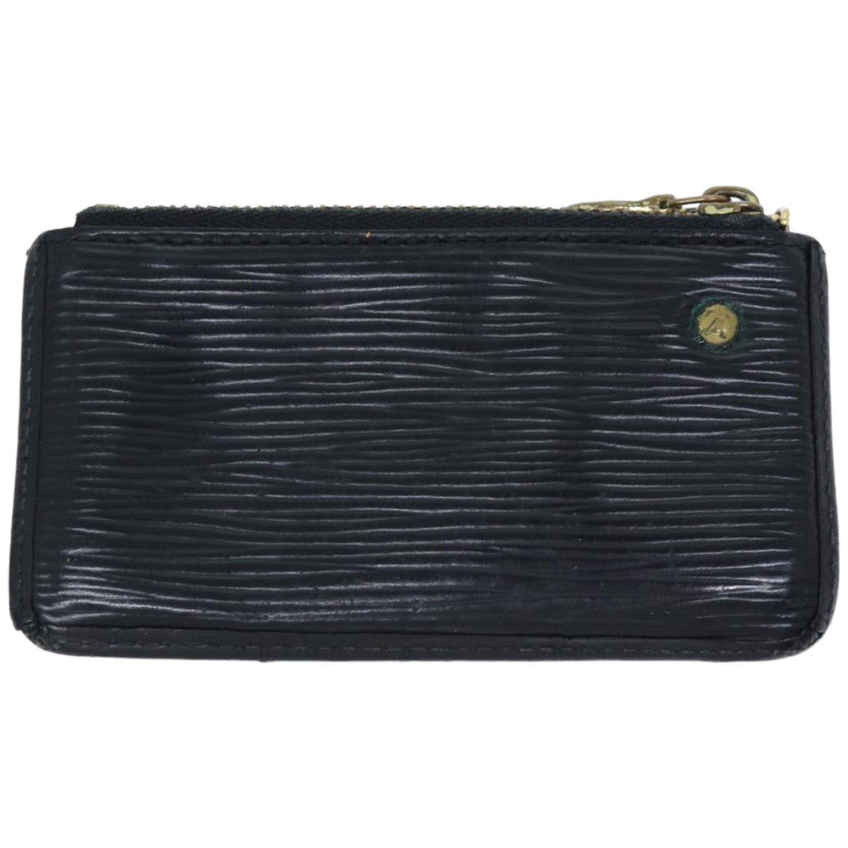 LOUIS VUITTON Epi Pochette Cles Coin Purse Black M63802 LV Auth 74601