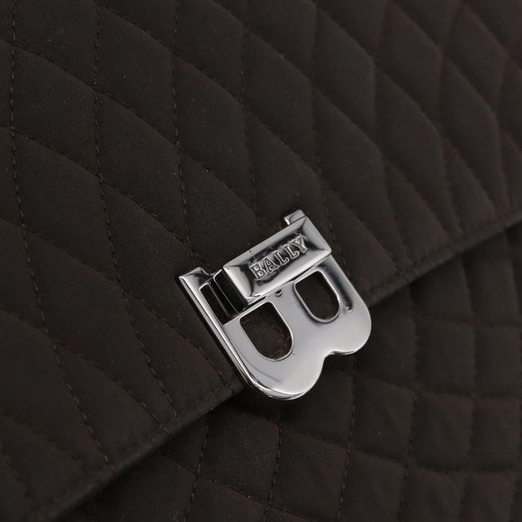 BALLY Shoulder Bag Nylon Brown Auth 74608