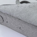 BALENCIAGA Triangle Duffle XS Hand Bag Leather 2way Silver 531048 Auth 74610-10