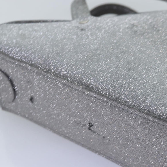 BALENCIAGA Triangle Duffle XS Handtasche Leder 2way Silber 531048 Auth 74610