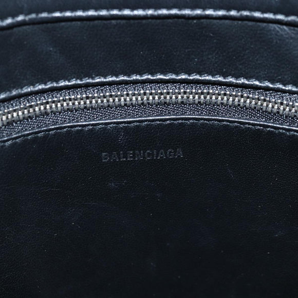 BALENCIAGA Triangle Duffle XS Handtasche Leder 2way Silber 531048 Auth 74610