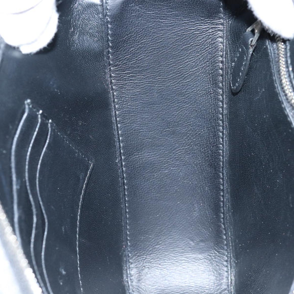 BALENCIAGA Triangle Duffle XS Hand Bag Leather 2way Silver 531048 Auth 74610