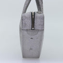 BALENCIAGA Triangle Duffle XS Hand Bag Leather 2way Silver 531048 Auth 74610-4