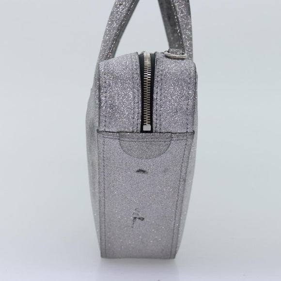 BALENCIAGA Triangle Duffle XS Handtasche Leder 2way Silber 531048 Auth 74610