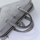 BALENCIAGA Triangle Duffle XS Hand Bag Leather 2way Silver 531048 Auth 74610-6