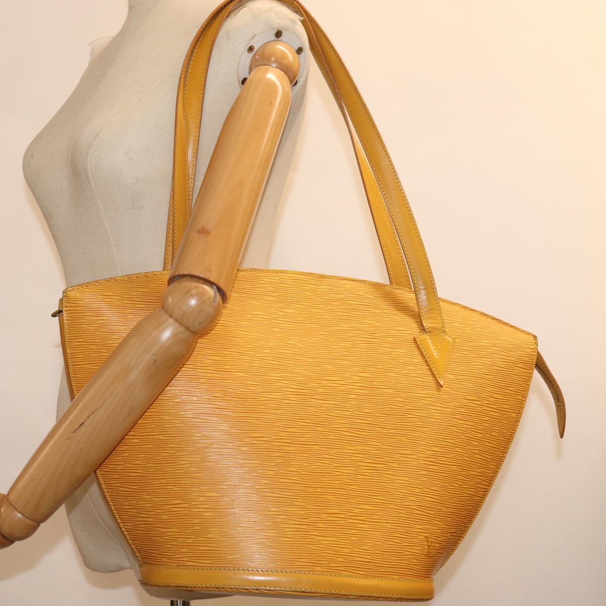 LOUIS VUITTON Epi Saint Jacques Shopping Shoulder Bag Yellow M52269 Auth 74614