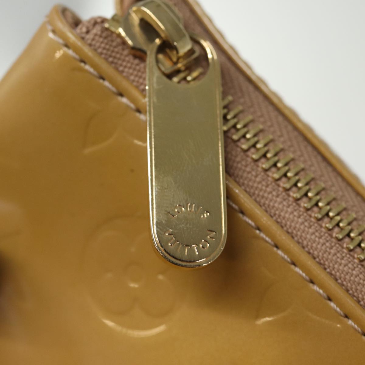 LOUIS VUITTON Monogram Vernis Rosewood Avenue Hand Bag Beige M93509 Auth 74617