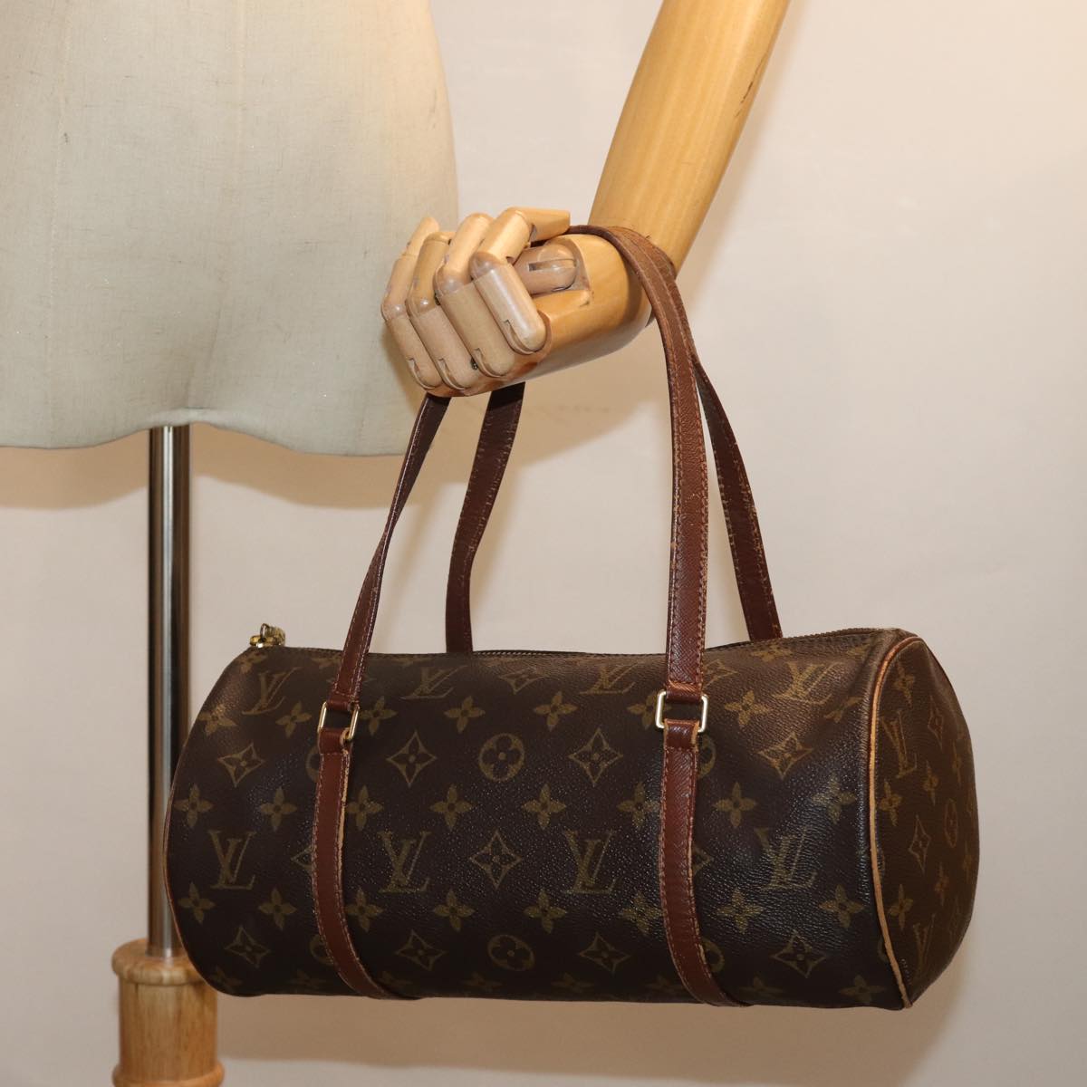 LOUIS VUITTON Monogram Papillon 30 Hand Bag M51385 LV Auth 74623