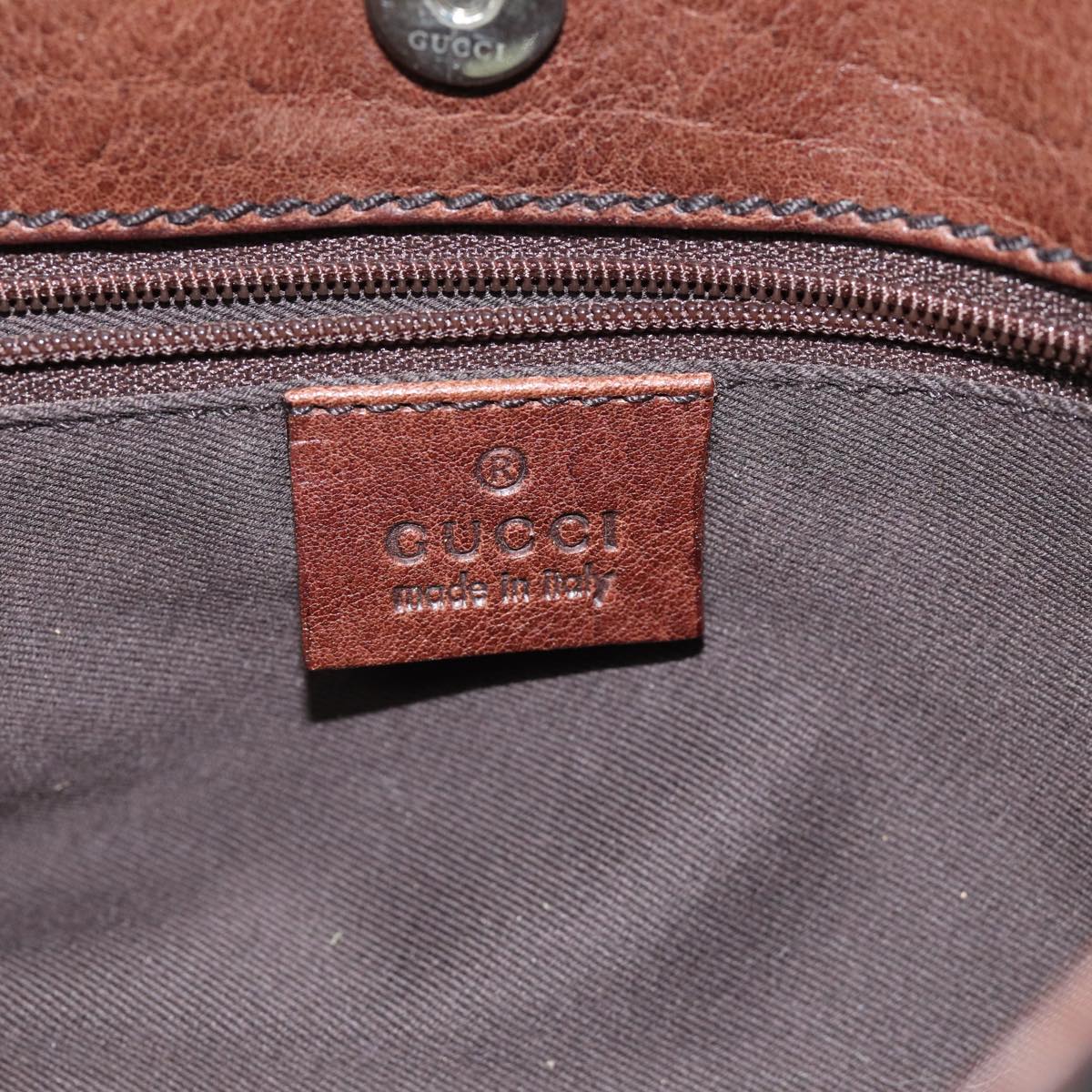 GUCCI GG Canvas Shoulder Bag Brown 101345 Auth 74625