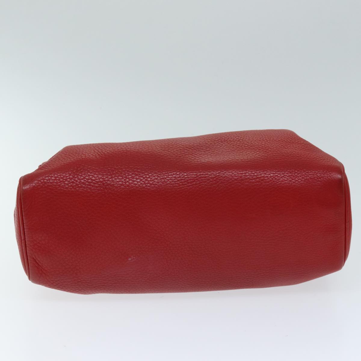 PRADA Hand Bag Leather Red Auth 74630