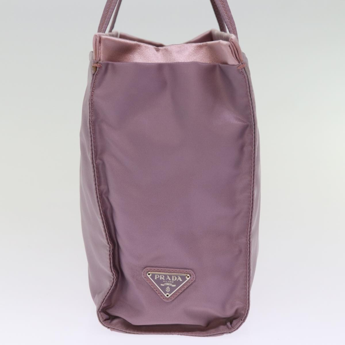 PRADA Hand Bag Nylon Pink Auth 74631