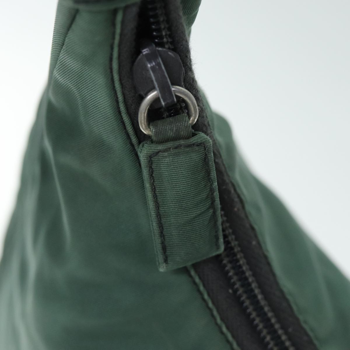 PRADA Shoulder Bag Nylon Green Auth 74632