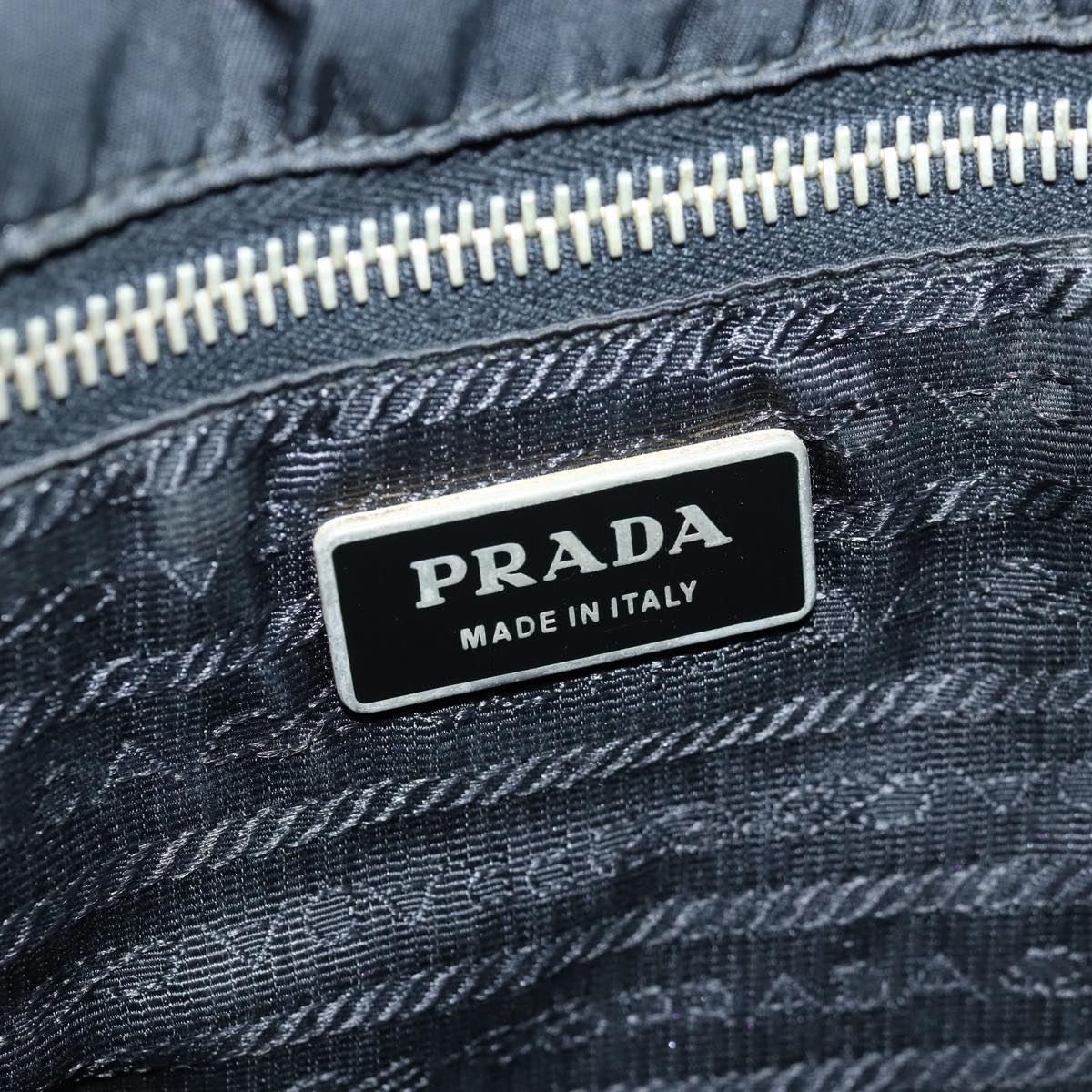 PRADA Hand Bag Nylon 2way Black Auth 74633