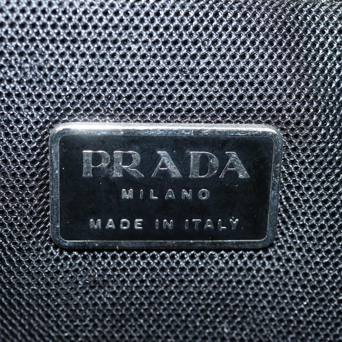 PRADA Tote Bag Nylon Black Auth 74634