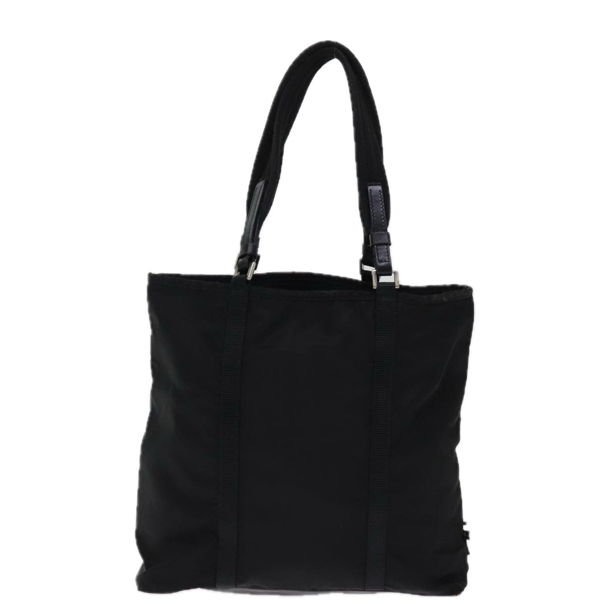 PRADA Tote Bag Nylon Black Auth 74634