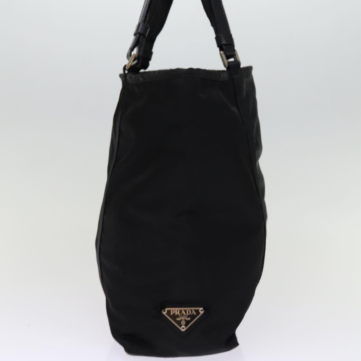 PRADA Tote Bag Nylon Black Auth 74634