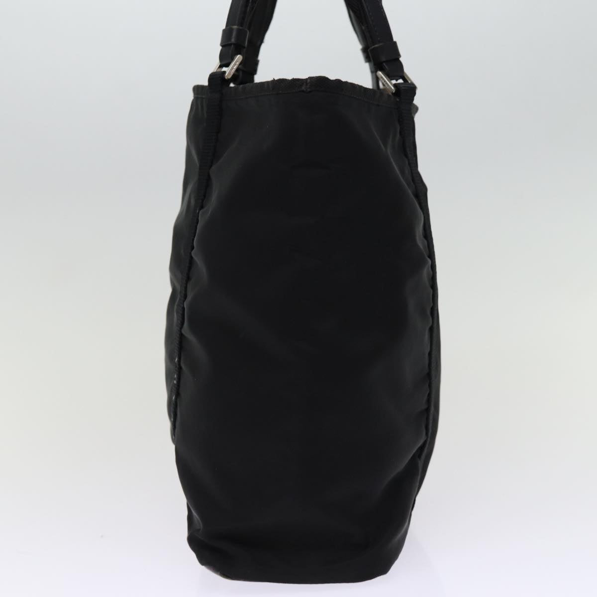 PRADA Tote Bag Nylon Black Auth 74634