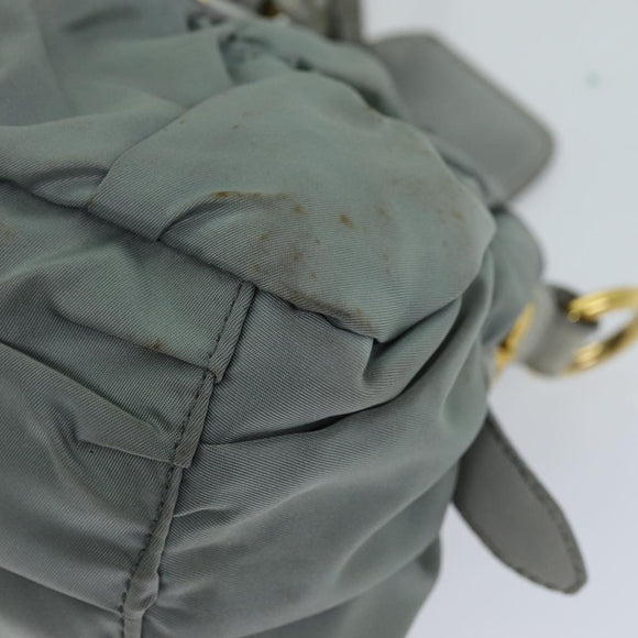 PRADA Hand Bag Nylon 2way Green Auth 74635