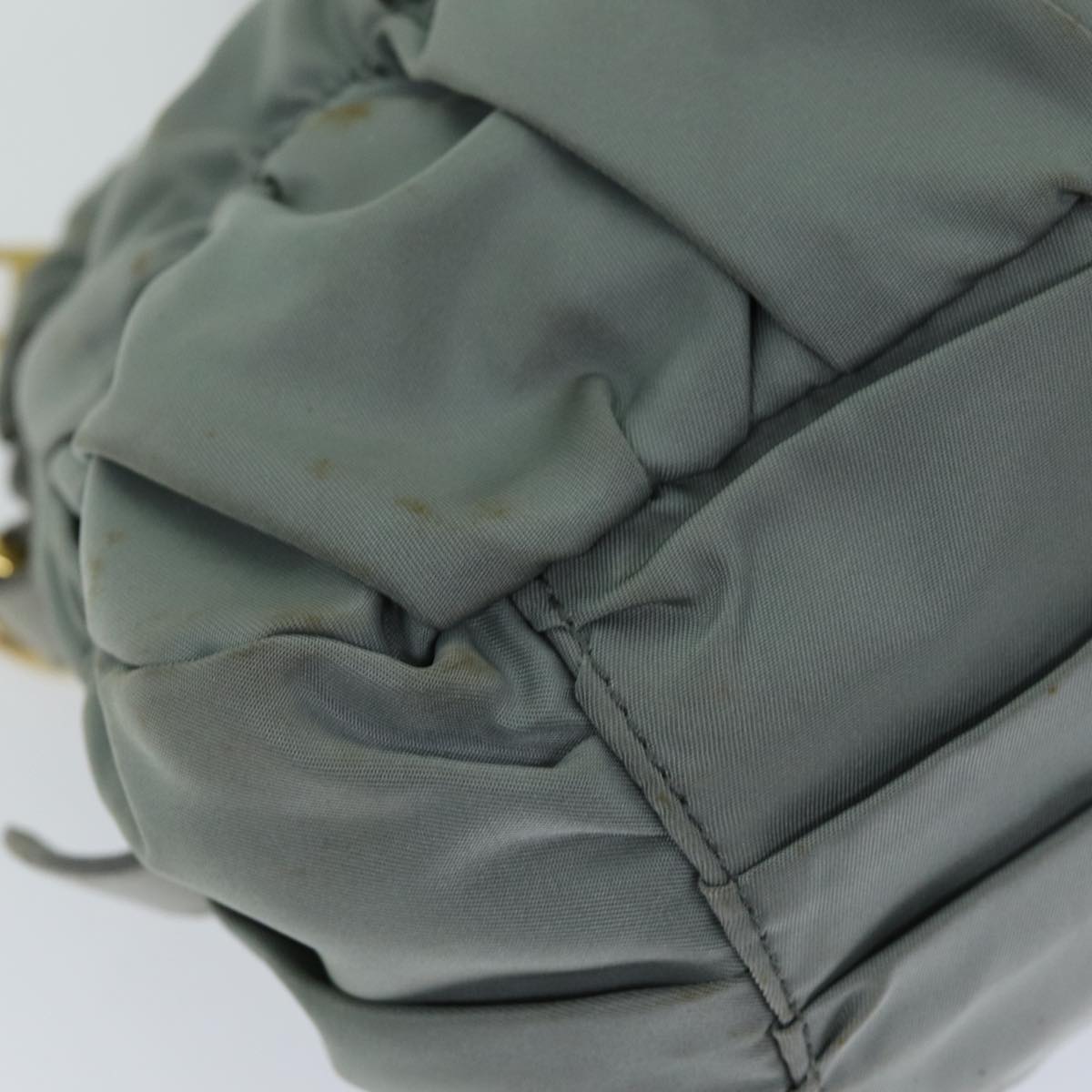 PRADA Hand Bag Nylon 2way Green Auth 74635