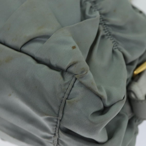 PRADA Hand Bag Nylon 2way Green Auth 74635