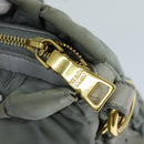 PRADA Hand Bag Nylon 2way Green Auth 74635-18