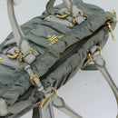 PRADA Hand Bag Nylon 2way Green Auth 74635-6
