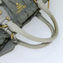 PRADA Hand Bag Nylon 2way Green Auth 74635-7
