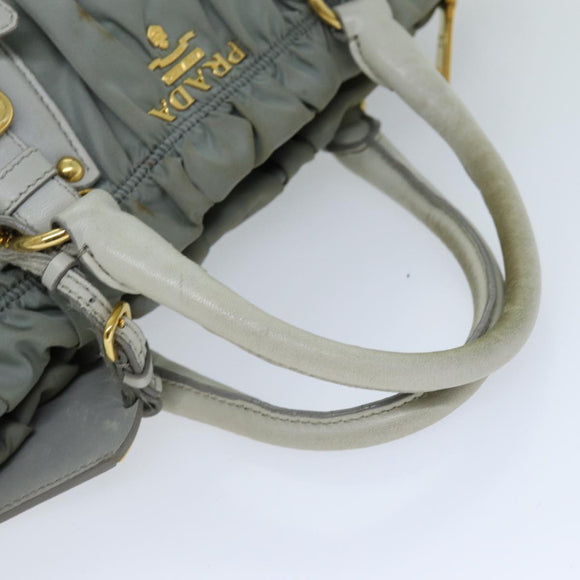 PRADA Hand Bag Nylon 2way Green Auth 74635