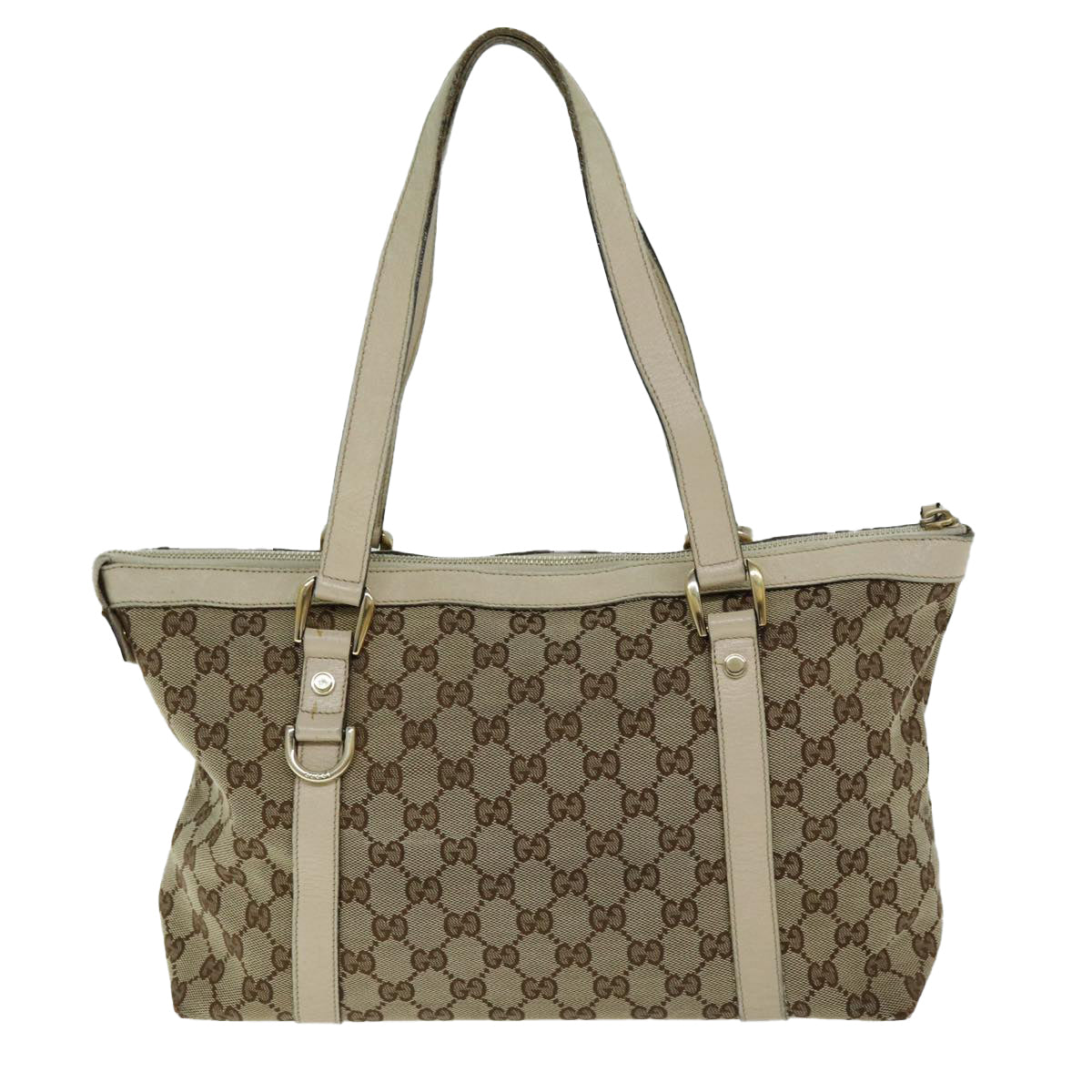 GUCCI GG Canvas Tote Bag Beige 141470 Auth 74651 - 0