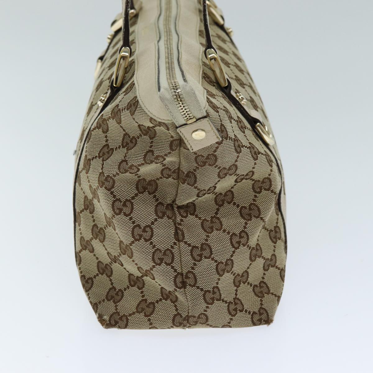 GUCCI GG Canvas Tote Bag Beige 141470 Auth 74651