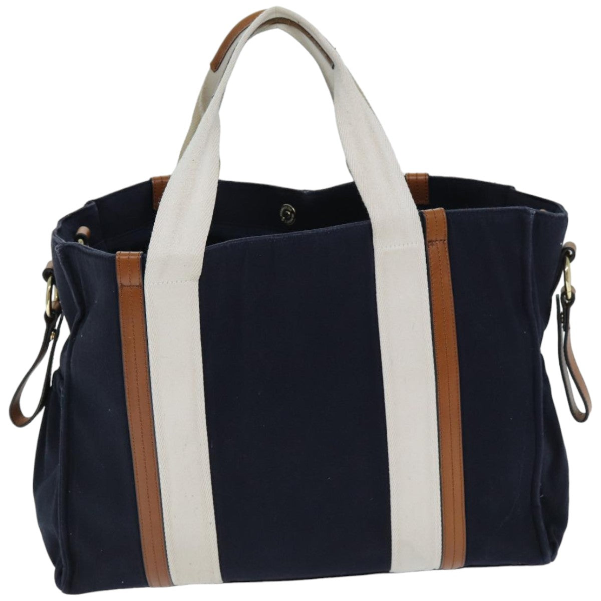 Chloe Tote Bag Canvas 2way Navy Auth 74668 - 0