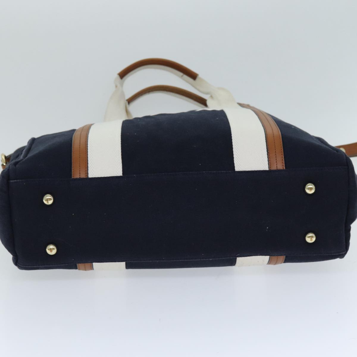 Chloe Tote Bag Canvas 2way Navy Auth 74668