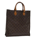 LOUIS VUITTON Monogram Sac Plat Hand Bag M51140 LV Auth 74673-1