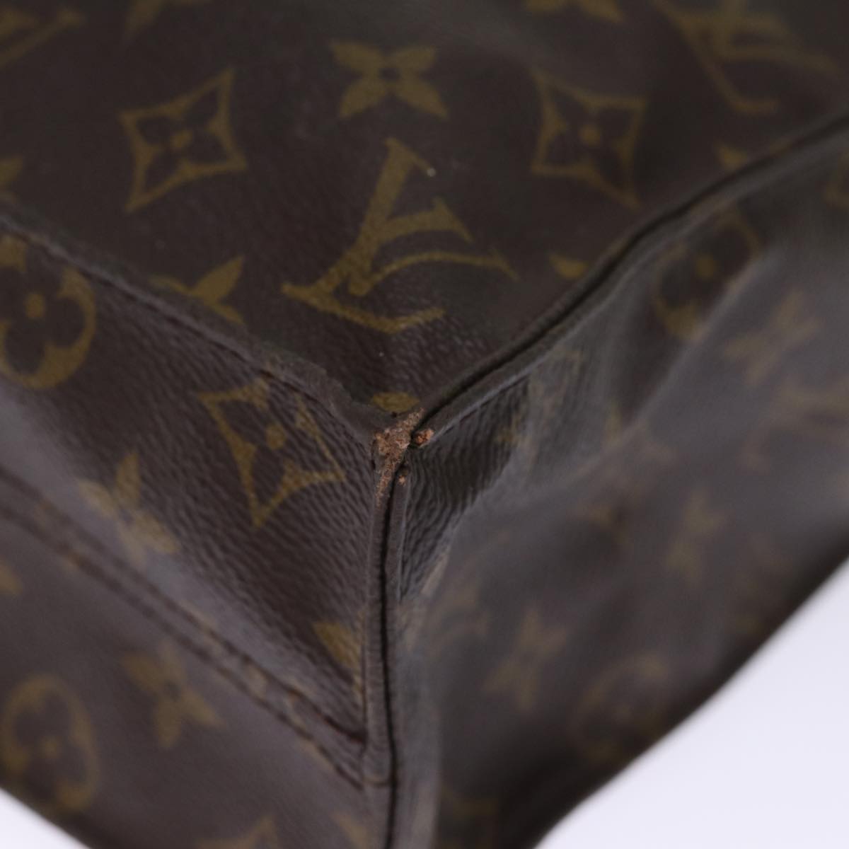 LOUIS VUITTON Monogram Sac Plat Hand Bag M51140 LV Auth 74673