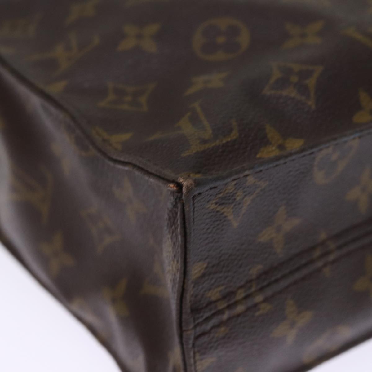 LOUIS VUITTON Monogram Sac Plat Hand Bag M51140 LV Auth 74673