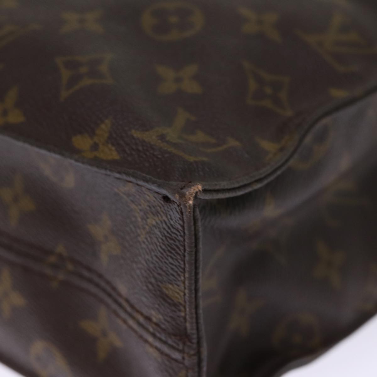 LOUIS VUITTON Monogram Sac Plat Hand Bag M51140 LV Auth 74673