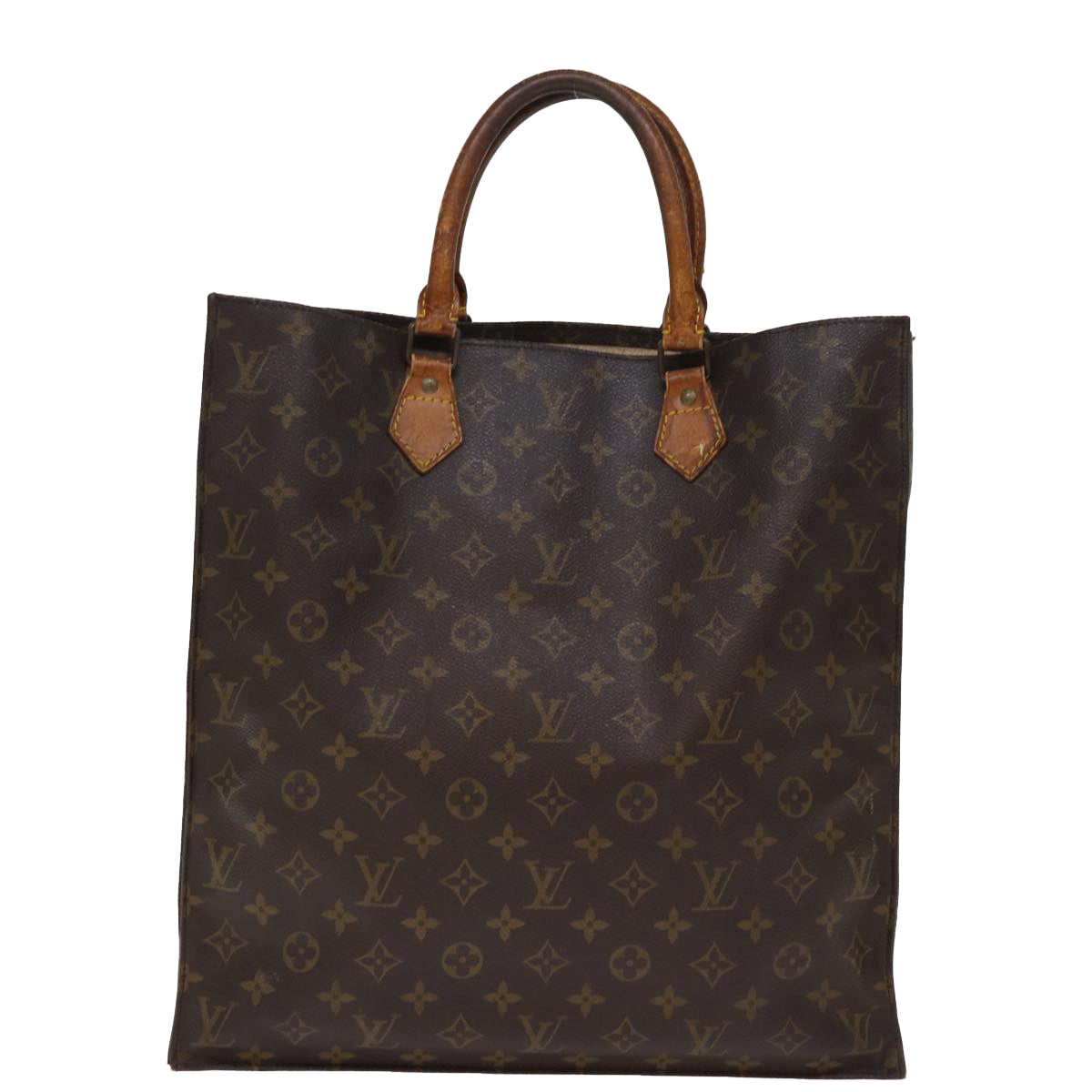 LOUIS VUITTON Monogram Sac Plat Hand Bag M51140 LV Auth 74673 - 0