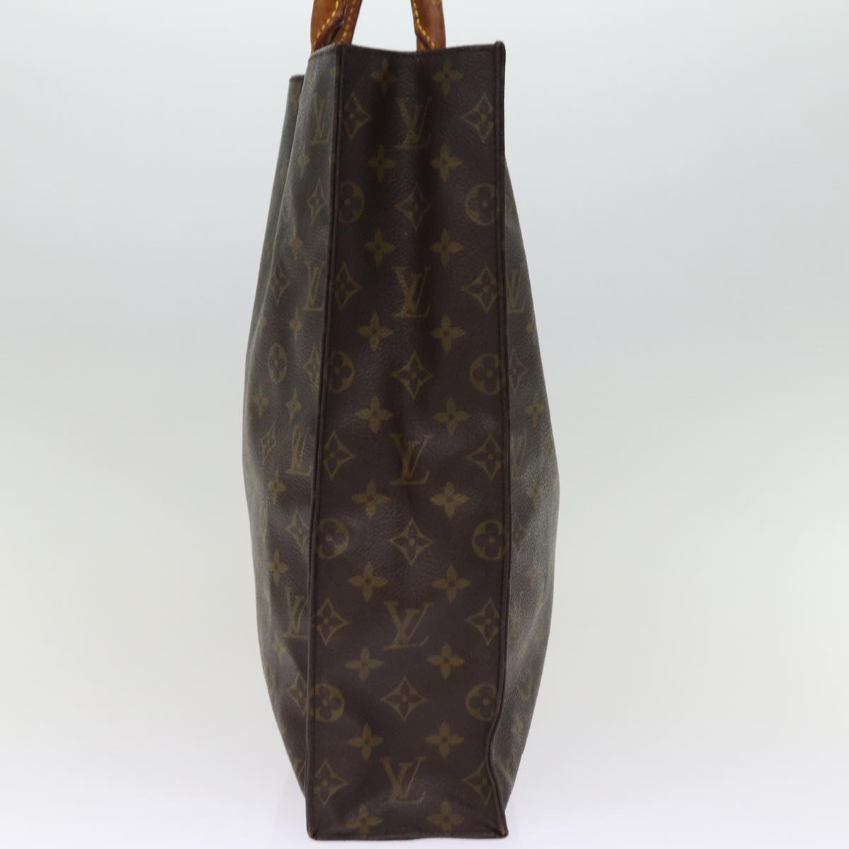 LOUIS VUITTON Monogram Sac Plat Hand Bag M51140 LV Auth 74673