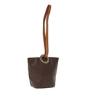 CELINE Macadam Canvas Shoulder Bag PVC Brown Auth 74685-1