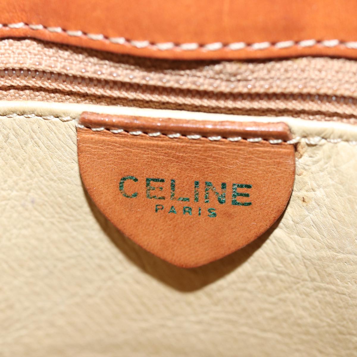 CELINE Macadam Canvas Shoulder Bag PVC Brown Auth 74685