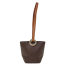 CELINE Macadam Canvas Shoulder Bag PVC Brown Auth 74685-13